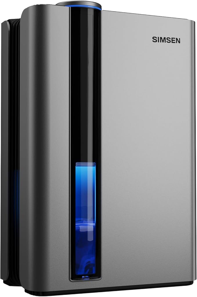 SIMSEN 95oz Dehumidifiers for Home, 800 sq ft Dehumidifier Reusable Filter, Small Dehumidifier with Drain Hose, Dehumidifiers for Bedroom Bathroom Basements Closet RV