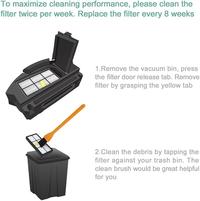 Replacement for iRobot Roomba Filters 960 981,15 Packs 800 and 900 Series Hepa Filters for Roomba 960 980 870 880 960 877 871 880 890 891 805 Robotic Vacuum Parts