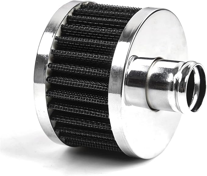 MUGE RACING 23mm Car Air Filter Universal Cold Air Intake Filter High Flow Vent Valve Cover Breather Filter (Black)