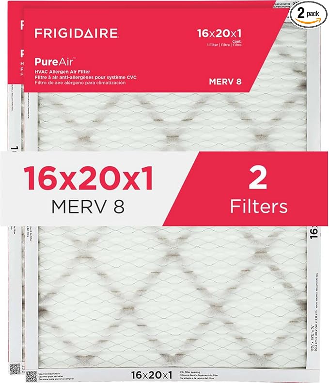 Frigidaire PureAir® 16" x 20" x 1" MERV 8 Allergen Air Filter - 2 Pack