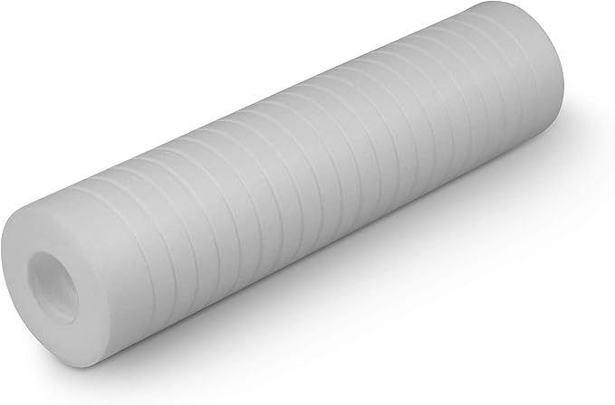 Grooved Sediment Water Filter Cartridge by Ronaqua 10"x 2.5", Four Layers of Filtration, Removes Sand, Dirt, Silt, Rust, made from Polypropylene (6 Pack, 1 Micron)