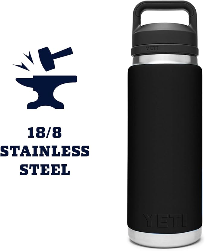 YETI Rambler 26 oz Bottle, Vacuum Insulated, Leakproof, Stainless Steel with Chug Cap