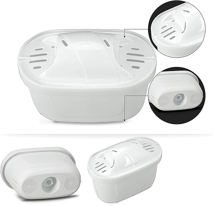 Alkaline Water Pitcher Replacement Cartridge – Universal Filter Element Improve PH, Healthy Drinking Water, 6-Stage Filtration & Hydration System To Purify, (Three Pack)