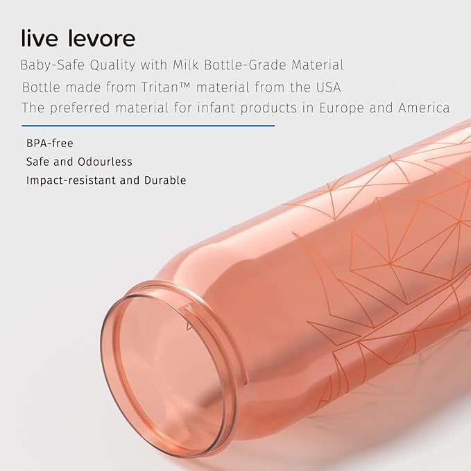 750ml Leak Proof Water Bottle with Flip Top Lid, BPA-Free USA Tritan Drink Bottle, Dishwasher Safe for Office, Outdoor & Daily Use (Ocher, 1 Pack)