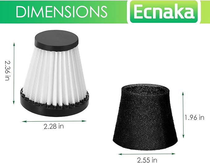 F117 Scorption Filter Compatible with Dirt Devil Scorpion Models SD20005RED SD30025B BD22025, Compare to Part# AD40117 (4 Pack Hepa Filter & 8 Pack Sponge Filter)