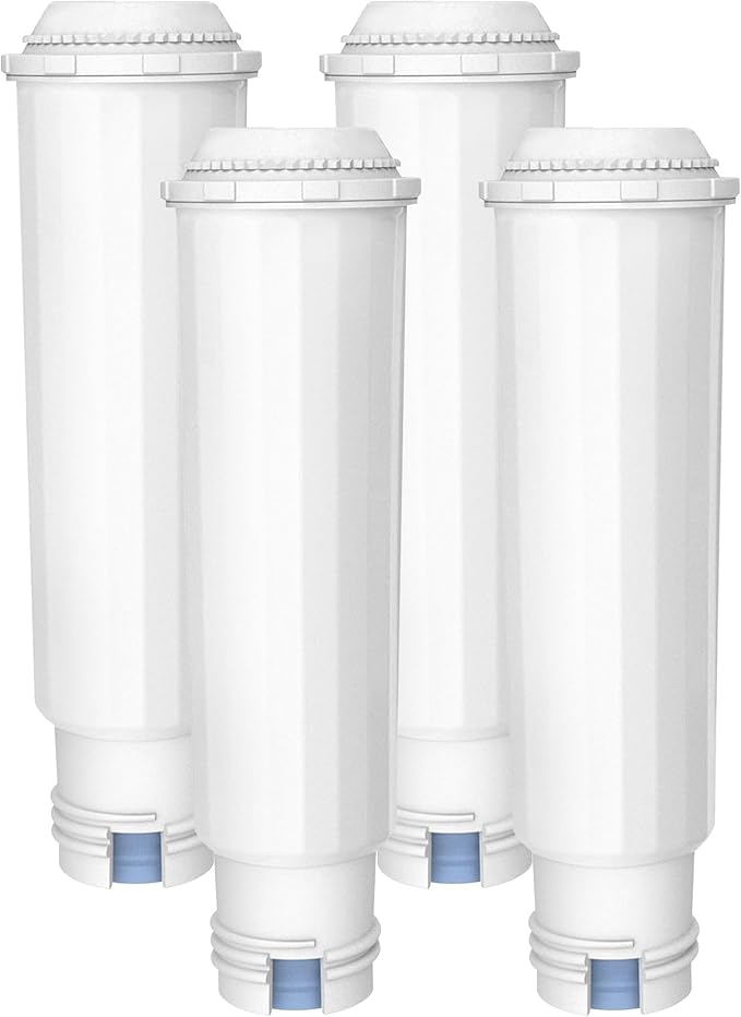 AQUA CREST Coffee-Machine Water Filter, Replacement for Krups F088 Filter, XP5220, XP5240, EA82 and EA9000-Including Various Models of AEG®, Bosch®, Siemens®, Gaggenau®, TÜV SÜD Certified (Pack of 4)