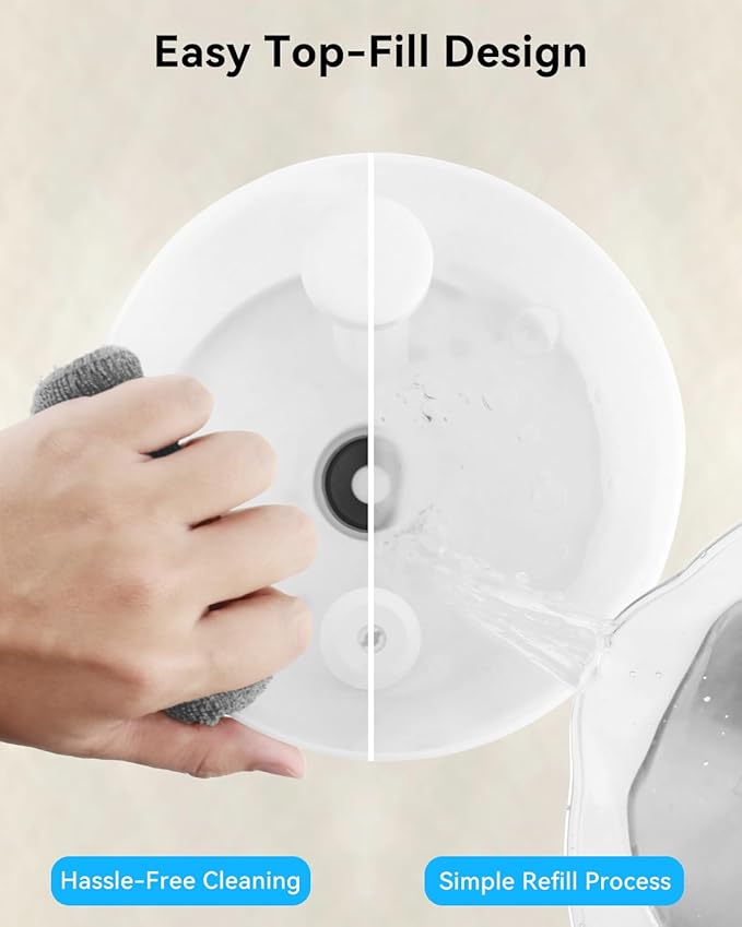 Esemoil Smart Humidifiers for Bedroom, 2.5L Top Fill Cool Mist Humidifiers with Essential Oil Diffuser, Humidity Setting, APP & Alexa Voice Control, Nightlight, Timer, Quiet Operation, Auto Shut-Off