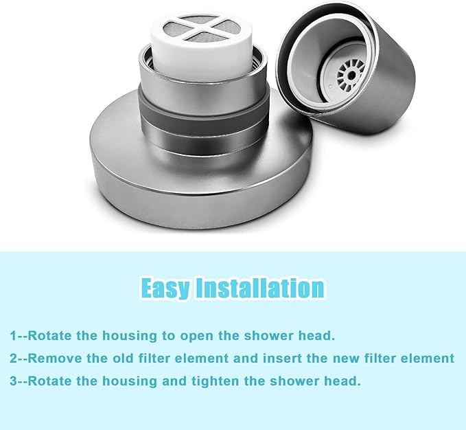 Generic 3 Pack Shower Filter Replacement Compatible with jolie shower head filter, White