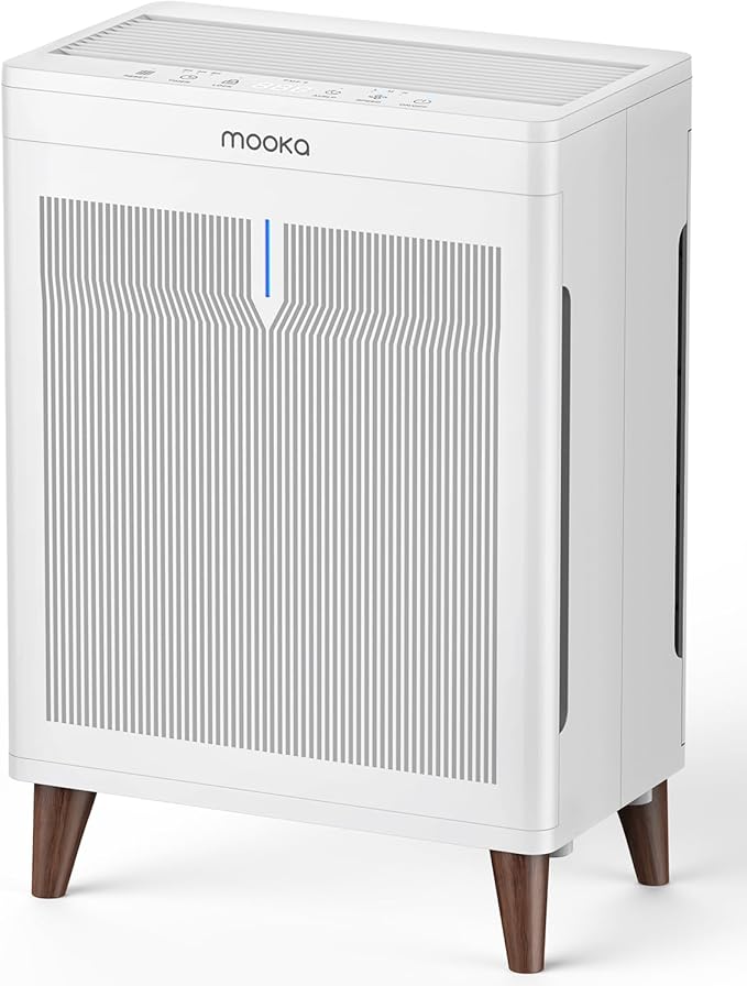 Air Purifiers for Home Extra Large Room Up to 2800 Ft²,MOOKA Double-Sided HEPA Air Purifier with Washable Filters,PM2.5 Air Quality Sensor,20dB Air Cleaner for Bedroom Pet Hair Odors Pollen