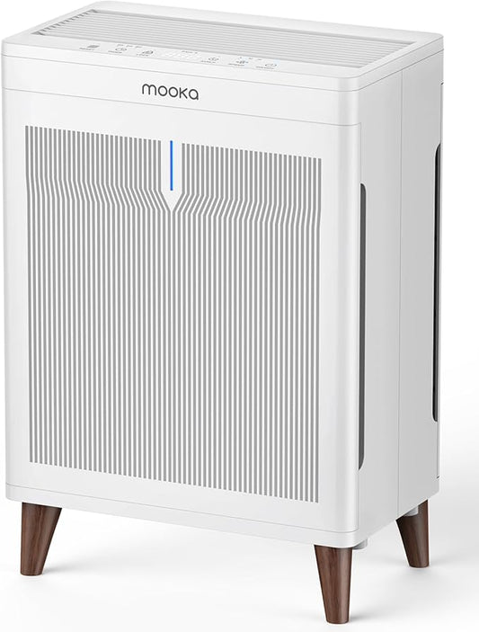 Air Purifiers for Home Extra Large Room Up to 2800 Ft²,MOOKA Double-Sided HEPA Air Purifier with Washable Filters,PM2.5 Air Quality Sensor,20dB Air Cleaner for Bedroom Pet Hair Odors Pollen