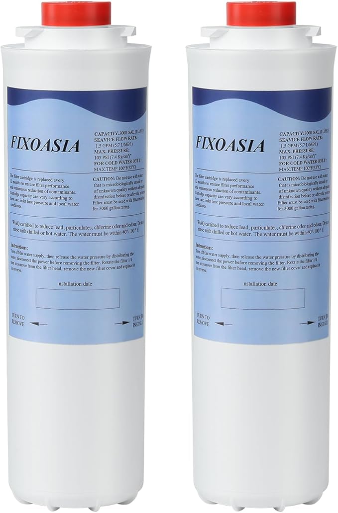 2 Pack Compatible with Elkay 5130OC Series EWF3000 WaterSentry System Filter Replacement,Compatible with Ezh20 Bottle Filling Station,Compatible with ERF750,51299C,Height 11.61",3000 Gallon,No Chip