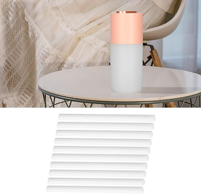 Humidifier Cotton Sticks, 10Pcs Filter Replacement Wicks Mini Diffuser Refill for Portable Personal USB Car Office Bedroom Powered Aroma Supplies Eliminates White Dust Extends the Life of Humidifier