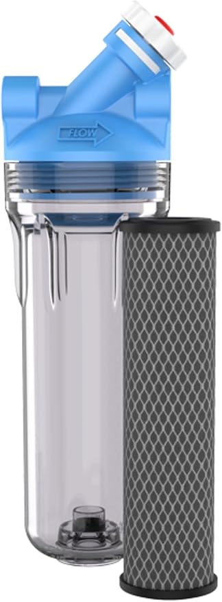 Pentair OMNIFilter U30 Filter System, 10" Premium Standard Water Filtration System with Bypass Valve-in-Head, 3/4" NPT, Includes Clear Housing, T01 Cartridge, Wrench and Mounting Bracket, 5 Micron