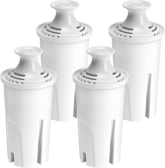 Water Filter Replacement for Brita Stand Pitchers,4 Packs Water Filters Fit for Brita OB03, Classic 35557, Mavea 107007 by APPLIANCEMATES