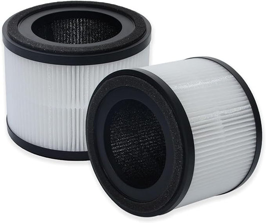PUREBURG Replacement Filter Compatible with MOOKA AP-S0610L Air Purifier,2-Pack H13 HEPA 3-Stage Filtration Activated Carbon 2-in-1 Air Clean Dust VOCs Odor