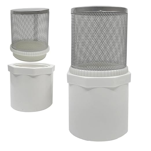 1.5" Stainless Steel Filter Cover Connected to 1.5 inch/DN40 PVC Water Pipe, Suction Strainers Used to Remove Debris and Reduce Solid Entry