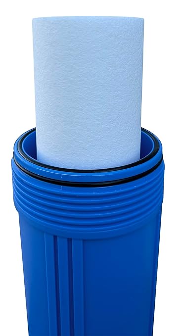 Superior Three (3) Stage Water Filter System 20" H X 4.5" NSF Certified 3 Filter Set | Whole House Water Filter System | with 3 Filters for Clean Drinking Water | 2 Pressure guages | Fully Assembled