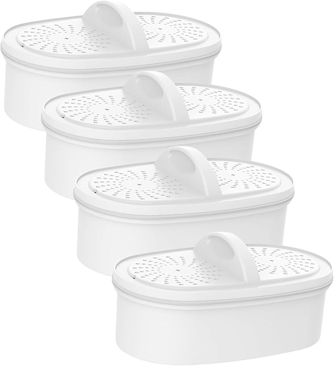 Replacement for All Waterdrop Pitcher and Dispenser Filtration Systems, Fits Waterdrop WD-PF-01A Plus, Reduces PFAS, PFOA/PFOS, Chlorine, Last Up to 200 Gallons (Pack of 4), AQUA CREST