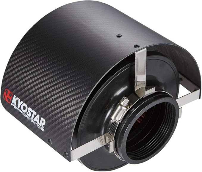 Kyostar 100% Real Carbon fiber Air Filter Heat Shield Cover Universal Air Intake Filter Cover for 2.5-3.5" Cone Filter