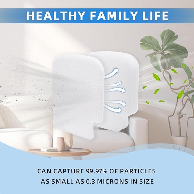 6-Pack AZ3002 Foam & Felt Filters Replacement - Washable Pre-Motor Filters for Shark Stratos AZ3002/AZ3000 Vacuum Cleaners, Pure Maintenance Set (No HEPA) Restores Suction Power