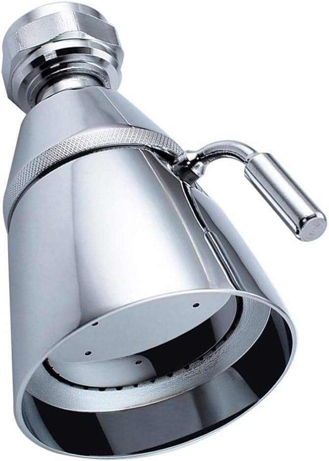 Angle Simple High Flow Shower Head, Brass Swivel Joint Adjustable Shower Sprayer, G 1/2, Chrome