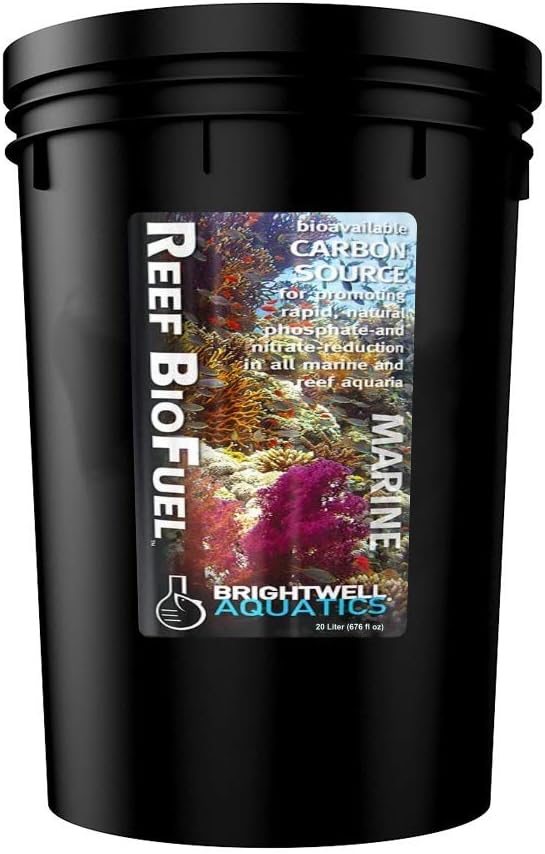 Brightwell Aquatics Reef BioFuel - Organic Carbon Supplement for Marine and Reef Aquariums, Aiding Bacterioplankton Growth That Promotes Rapid Phosphate and Nitrate Reduction, 20 L