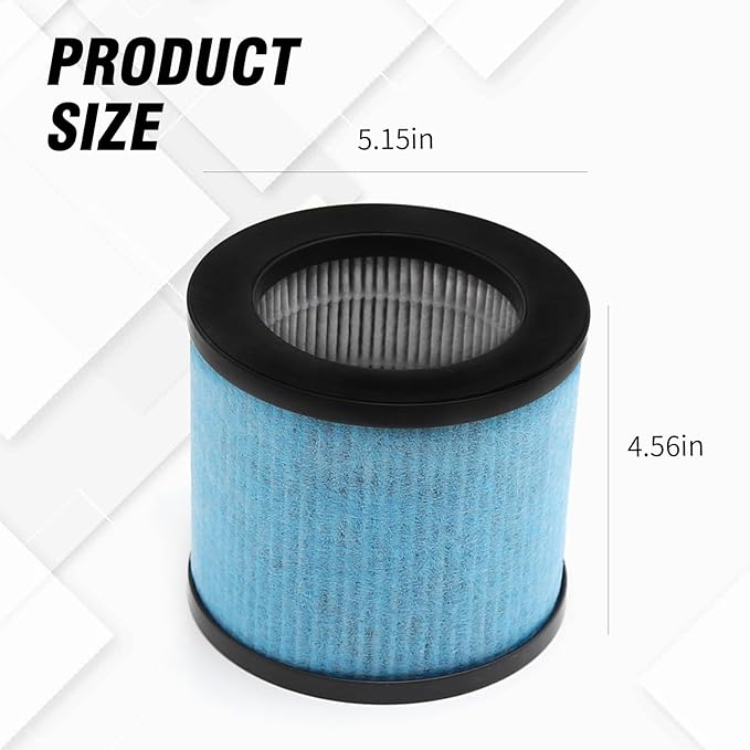 TPAP002 HEPA Filter Replacement for TOPPIN TPAP002 Air Purifier Comfy Air C1, H13 HEPA Type and Activated Carbon Pre-Filter, TPFF002, 2-Pack