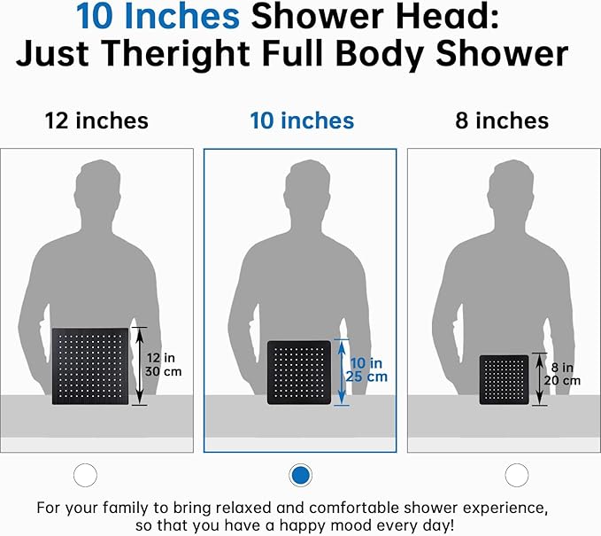 G-Promise All Metal 10 Inch Dual Square Shower Head with Handheld Spray Combo, Rain Shower Head, Adjustable Extension Arm, 3-Way Diverter, 71 Inch Long Hose - A Bathroom Upgrade(Oil Rubbed Bronze)
