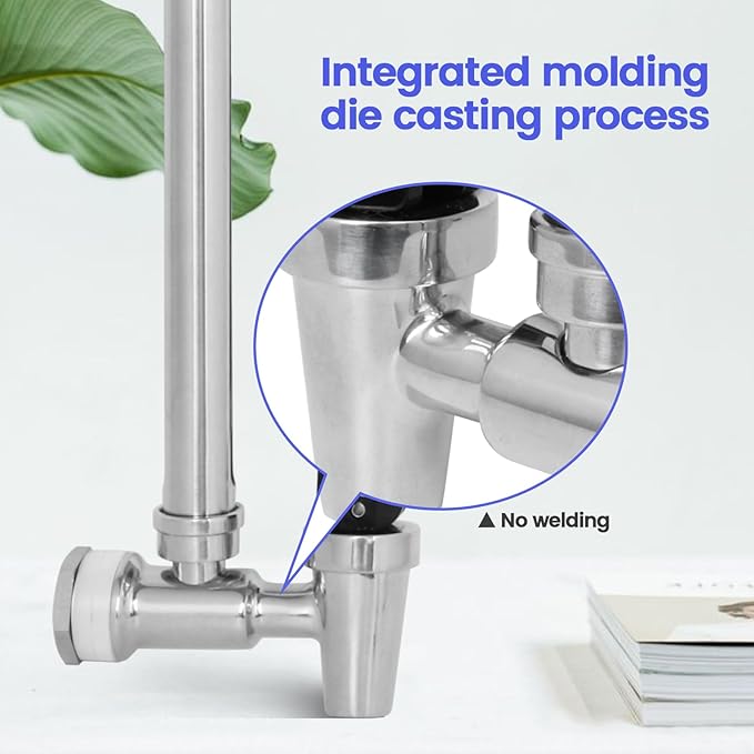 7 Inch 304 Stainless Steel Sight Glass Spigot Clear View Water Level with Red Floating Ball, Compatible with 1.5,2.25 Gallons Berkey, Doulton, Waterdrop, Purewell Gravity Water Filter(7 Inch)