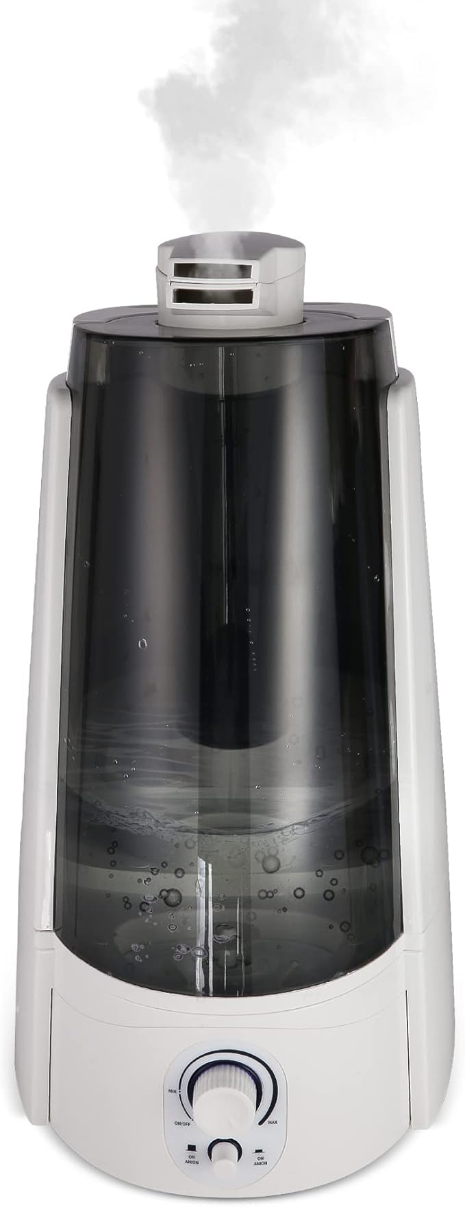 Cool Mist Humidifier for Office & Bedroom, 5L Top Fill Personal Humidifier with Adjustable Mist Mode, 2 Settings, Anion Technology, Ultra Quiet, Auto Shut-Off, Lasts Up to 15 Hours – Black