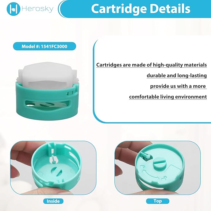 8 Pack Odor-Neutralizer Cartridges Filters Compatible with AZ3000 AZ3002 IZ862H IZ562H HZ3000 ZD550 AZ4002 LA492 HZ4002 Vacuum, Compatible with HP301 HP302