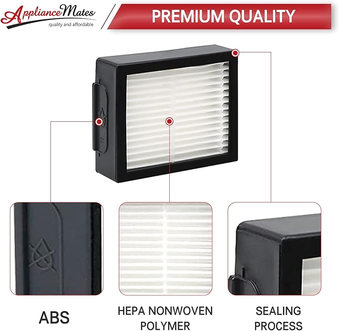 High Efficicency Filters Replacement for iRobot Roomba E, I and J Series i7 i7+/plus i3 i3+ E5 E6 E7 i4 i6 i6+ i8 i8+ Vacuum Cleaners Parts, 9 Pack 4639161 Filters + 1 Cleaning Brush