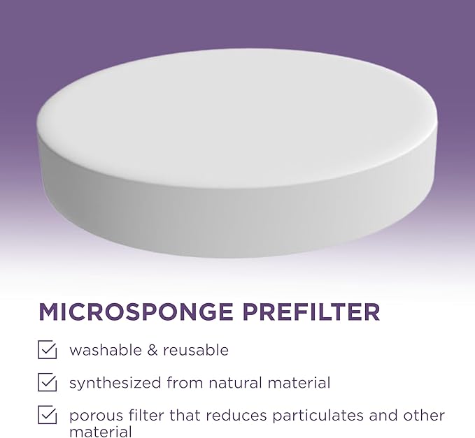 Micro Sponge Filter Replacement 1362 for Nikken Aqua Pour 1360, Durable Porous Prefilter Sponge for Gravity Water Filter System, Traps Sediment & Extends Cartridge Life of Hard Water Filters, 2 Pack