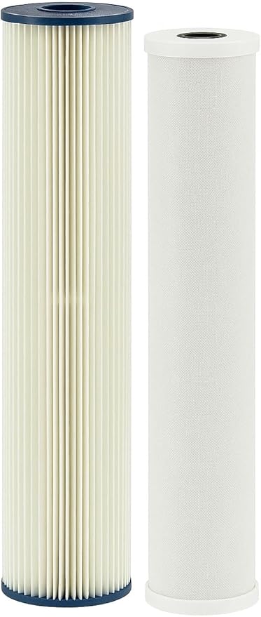 Kind Water 5-Micron Sediment & Carbon Replacement Filters – Fits Kind & Evo E-1000/E-3000 Whole House Water Systems – Includes O-Ring Kit & Lubrication – 6-12-Month Filter Refill