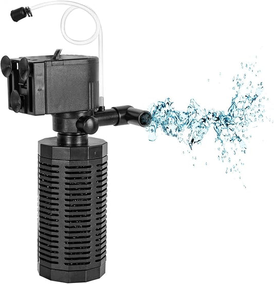 18W Aquarium Internal Filter for 55-120 Gallon Tanks, Power Biochemical Sponge Fish Turtle Tank Filter with Aeration System, Silent Submersible Filters, 264 GPH
