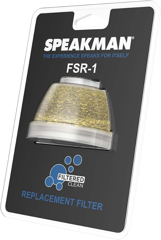 Speakman Anystream Replacement Shower Filter, Modern, Round, Polished, Removes 99% of Chlorine, Iron, Dirt, 6 Months, No Tools Required