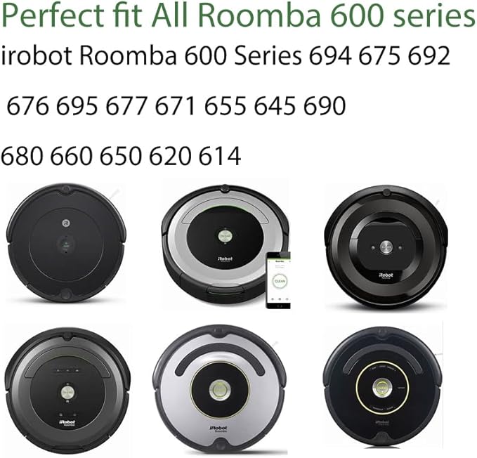 Replacement Parts Accessories Compatible for iRobot Roomba 675 670 665 690 692 694 671 677 650 655 614 Side Main Roller Brush Filter
