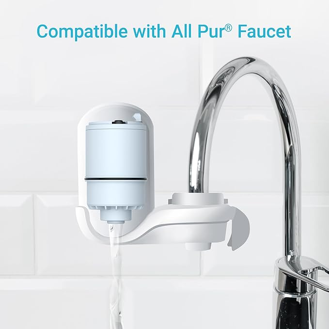 [Alkaline] 2 Pack Faucet Filter Replacement for All PUR®Plus, PUR® Water Filter Replacement, Pur® Filter Replacement RF-9999®, 600-Gallon Long Lifespan, AQUA CREST