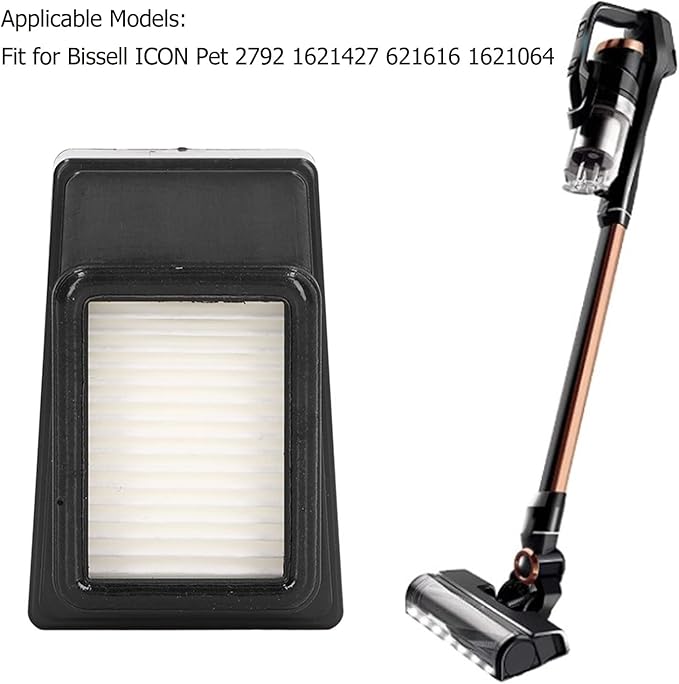Vacuum Cleaner Filter Set for Bissell ICON Pet 2792, 1621427, 621616, 1621064 - 2 Sets - Cotton Filter - High Efficiency - Reusable - ABS Material
