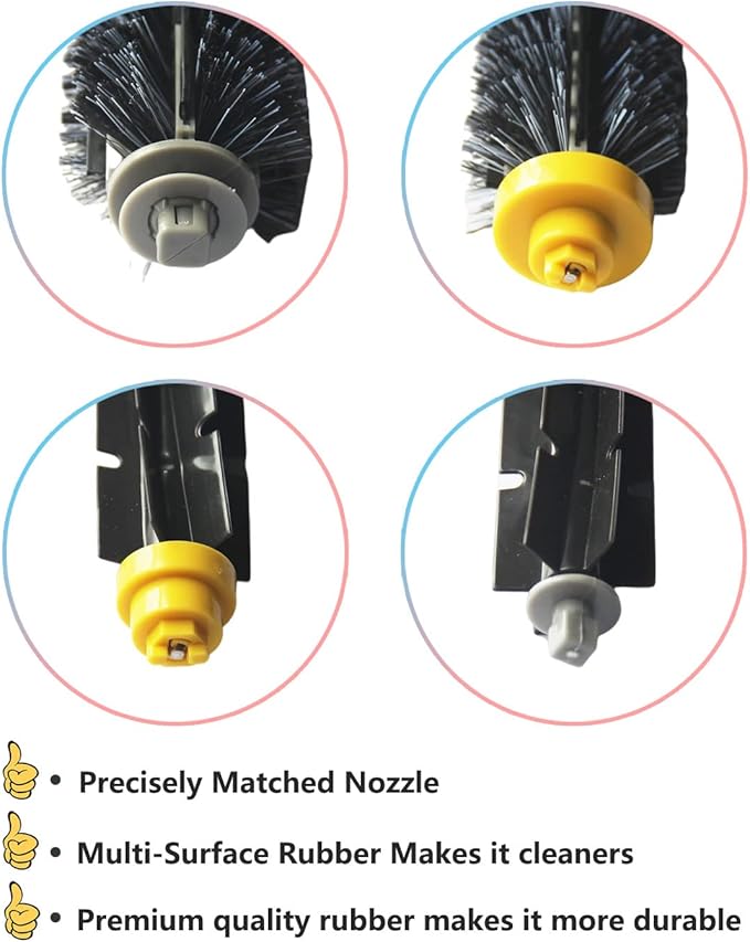 Accessory Replacement Kit Bristle Beater & Side Brushes & Aero Vac Filters Compatible with iRobot Roomba 600 Series 585 595 614 618 620 630 650 660 680 685 690 692 694 695 Vacuum Parts