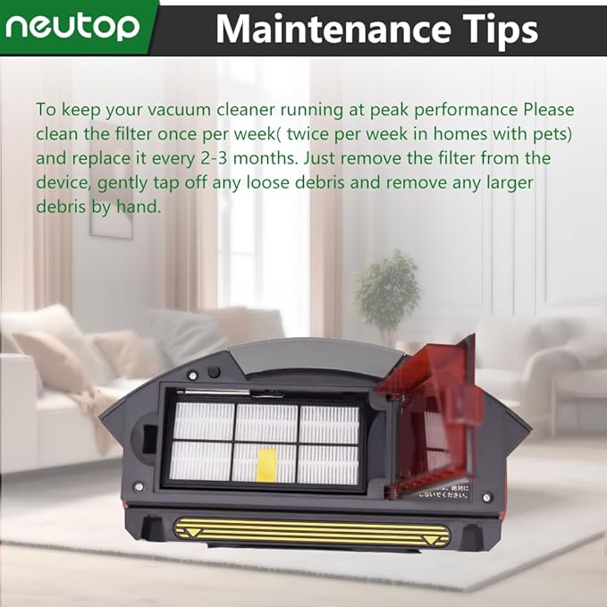 Neutop Replacement Filters Compatible with iRobot Roomba 800 and 900 Series 801 805 850 860 870 877 880 890 891 895 960 961 980 981 985 Robot Vacuums, 9-Pack.