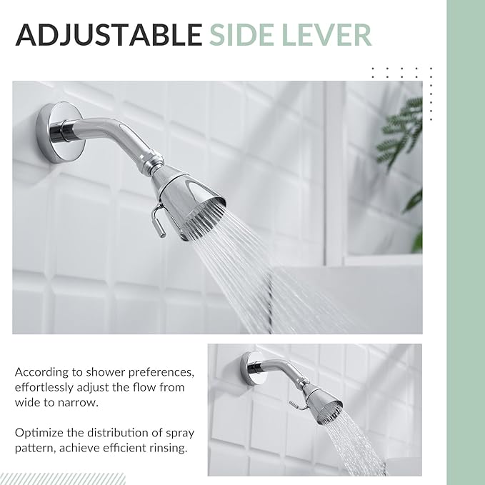 APLusee Soft Water Shower Head Chrome, Adjustment Brass Shower Wand Sprayer Replacement