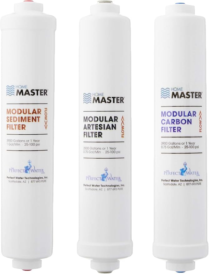 Home Master CFKDF85GCC-20BB Replacement Filter, Fits Big Blue, 20" x 4.5" Heavy duty & ISetTMA8 Artesian And HydroGardener Replacement Water Filter Change Set, White