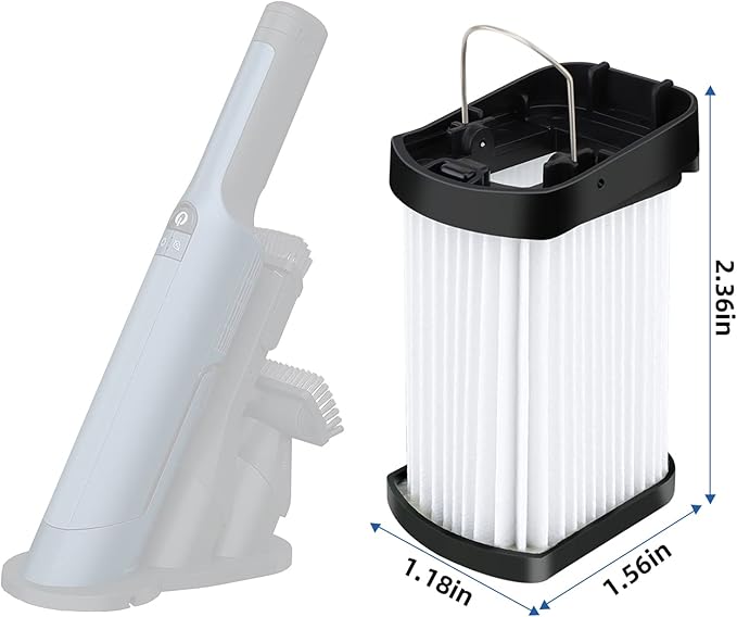 6 Pack Replacement Fabric Filter Compatible with Shark Cordless Handheld Vacuum WANDVAC WV401 WV401BL WV401PK WV403BR WV410PR WV410BL Compare to Part XFFWV400