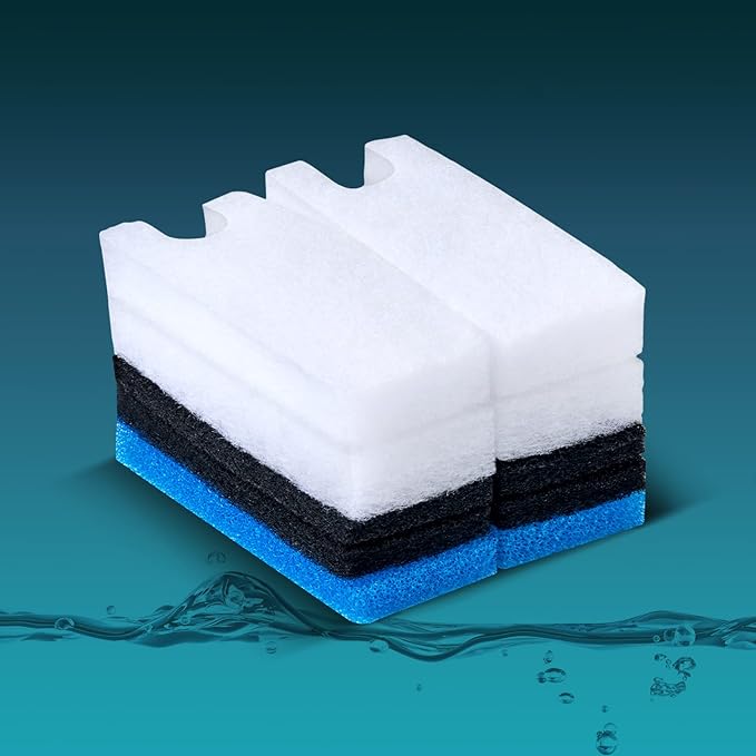 Hang on Back Aquarium Filter for 20-40 Gallon Fish Tank or Turtle Tank(180GPH),Ultra-Quiet Multi Stage Filtration Fish Tank Filters,Low Water Level Turtle Tank (Replacement Filter Cartridges)