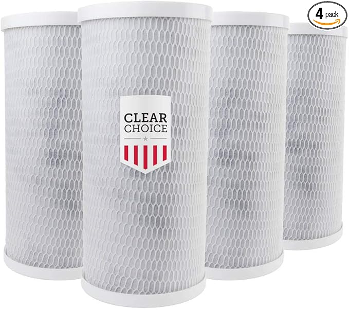 Clear Choice Sediment Water Filter 10 Micron 10 x X 4." Water Filter Cartridge Replacement 10 inch RO System 155782-43 EPM-BB, 4-Pk