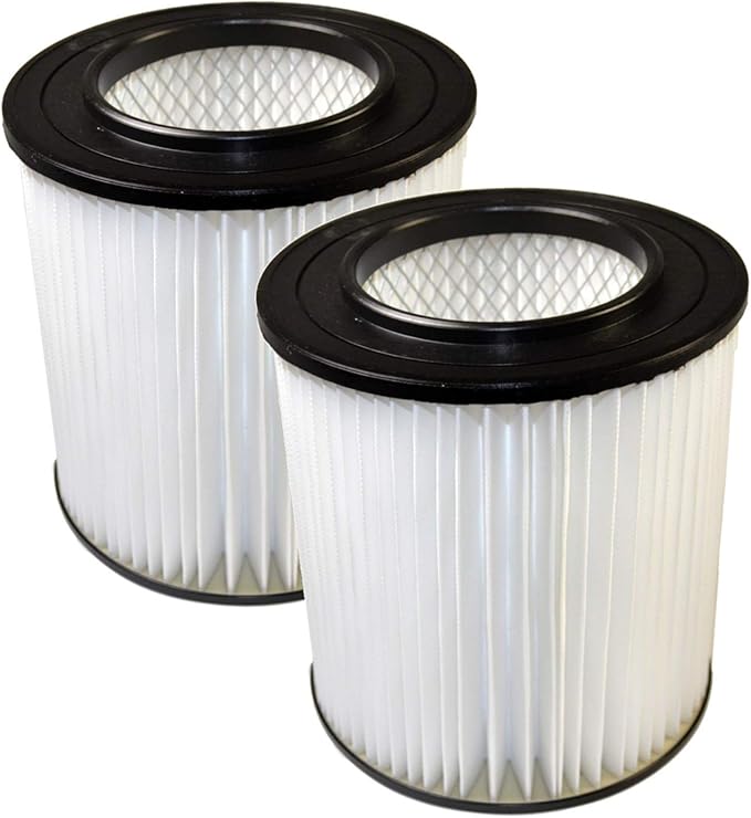 HQRP 2-pack 7" Filter compatible with Dirt Devil Pro 390, 590, 690, 890, 990, Platinum Force 299e H-P Central Vacuum Systems, 8106-01 Replacement