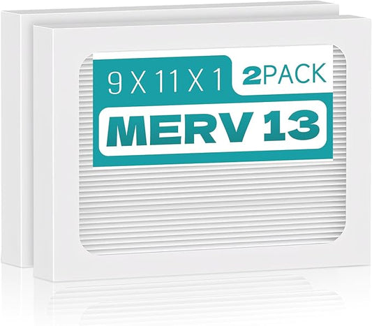 2-Pack 9 x 11 x 1 MERV 13 Replacement Dehumidifier Filter Compatible with Santa Fe Compact70, Ultra70, Element, Compact2, UA 65H dehumidifier Models