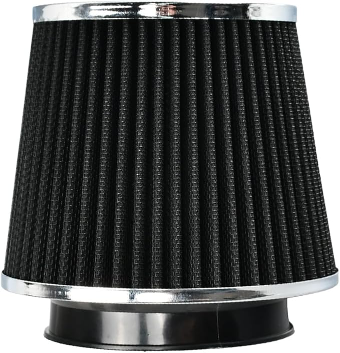 Universal Clamp On Air Intake Filter fits 3 In /3.5 In /4 In Three Different Size, Cone Air Intake Filter（Black）