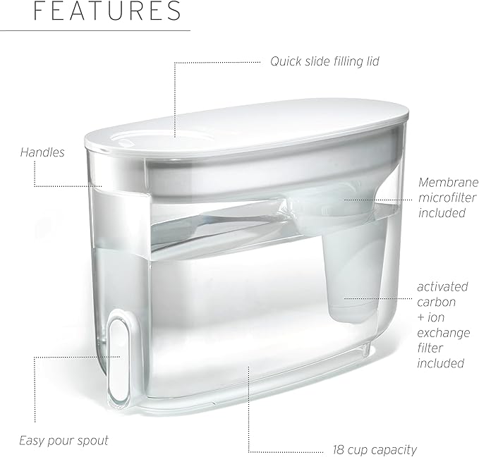 LifeStraw Home– Water Filter Dispenser, 18-Cup